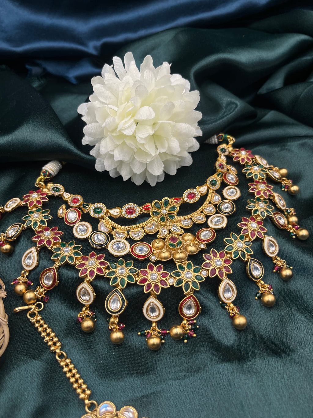 Royal Kundan Floral Necklace
Set