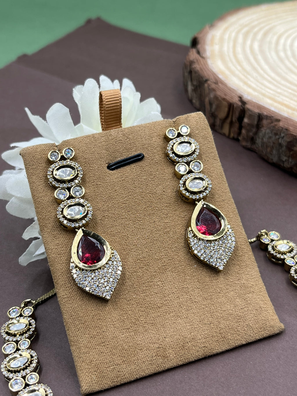Raktima Moissanite Necklace Set
