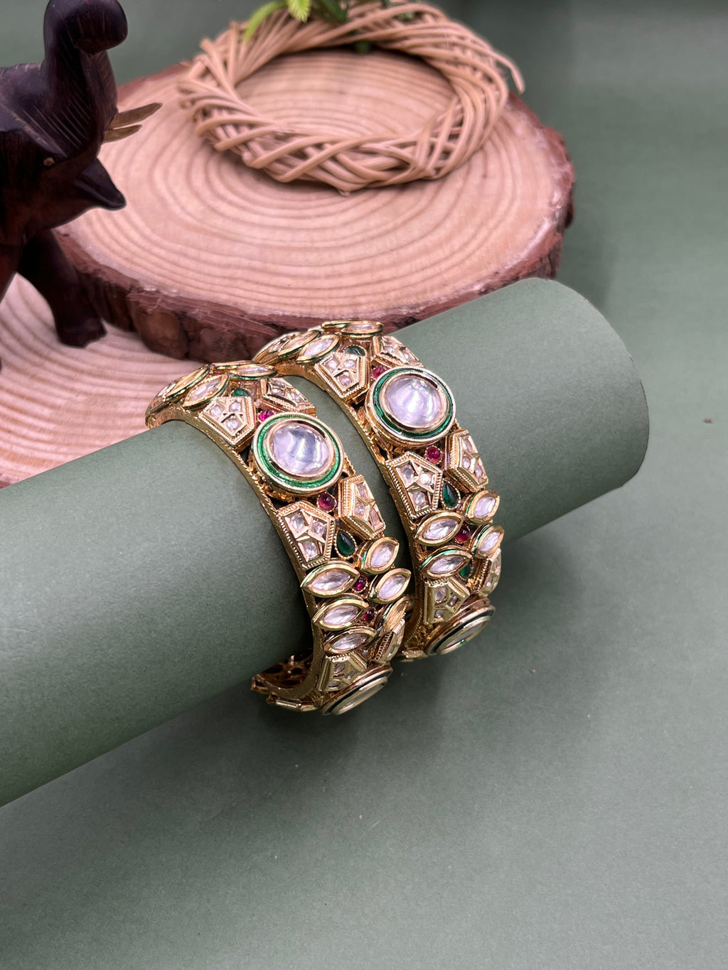 Rajwada Noor Kundan Bangles