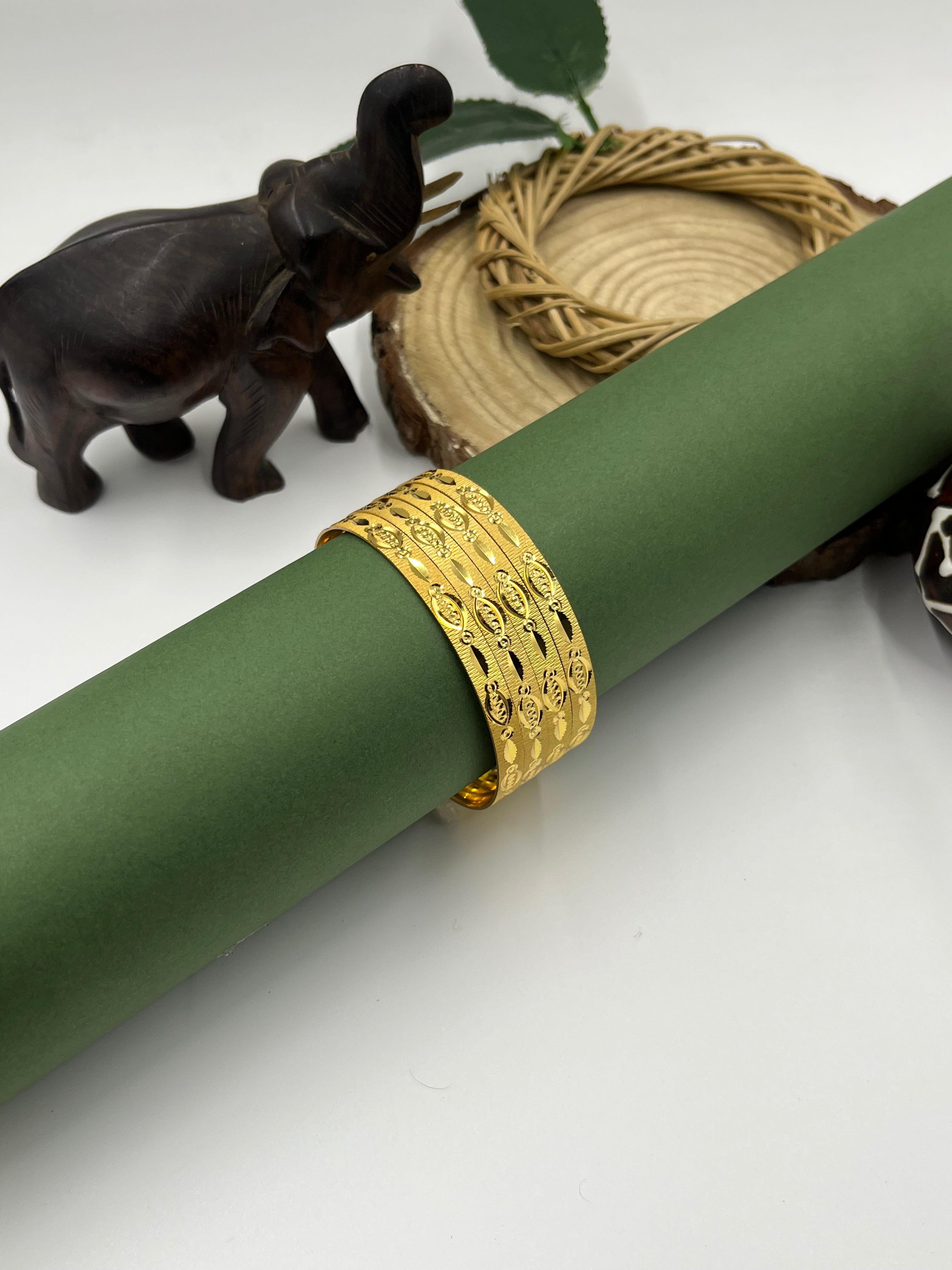 Sarnika Gold Bangle Set (4 Pieces)