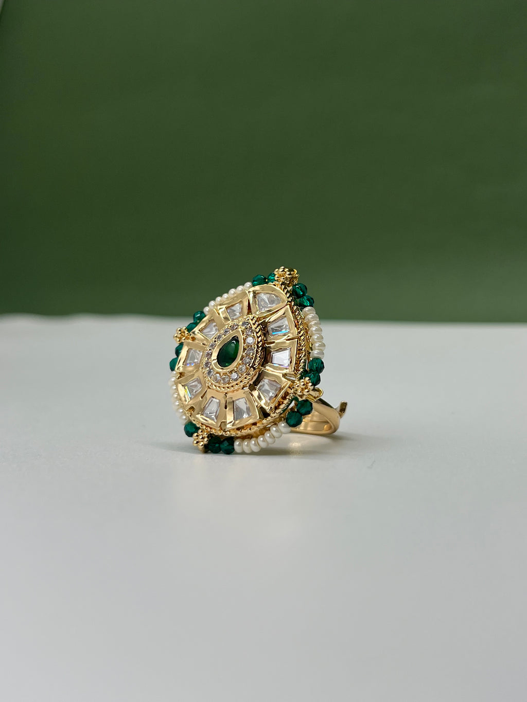 Regalora Petal Mozonite Ring