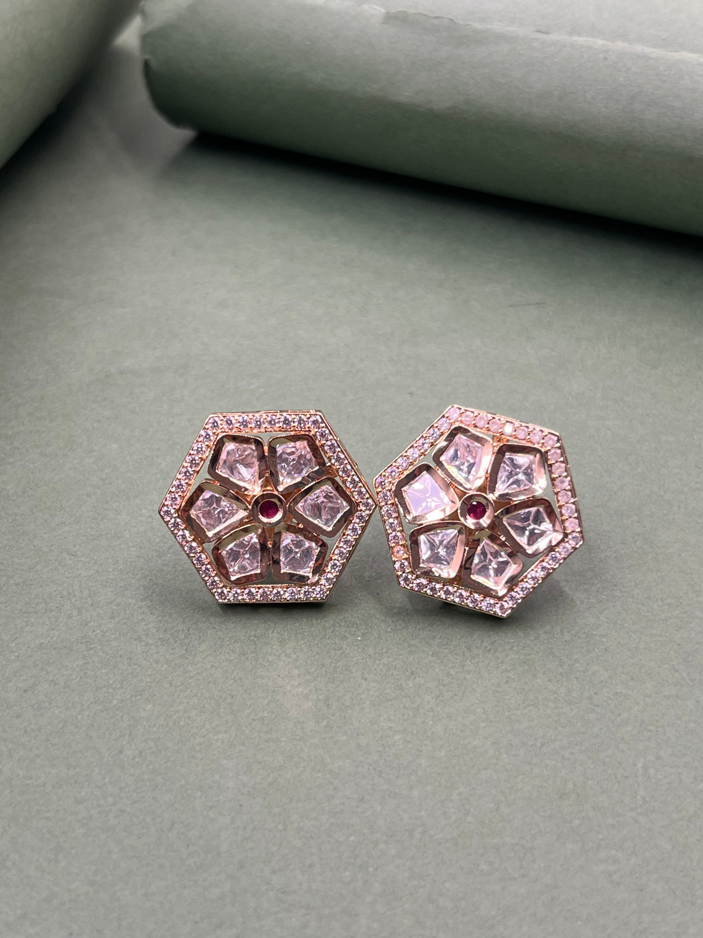 Ziva Luxe Mozonite Earrings