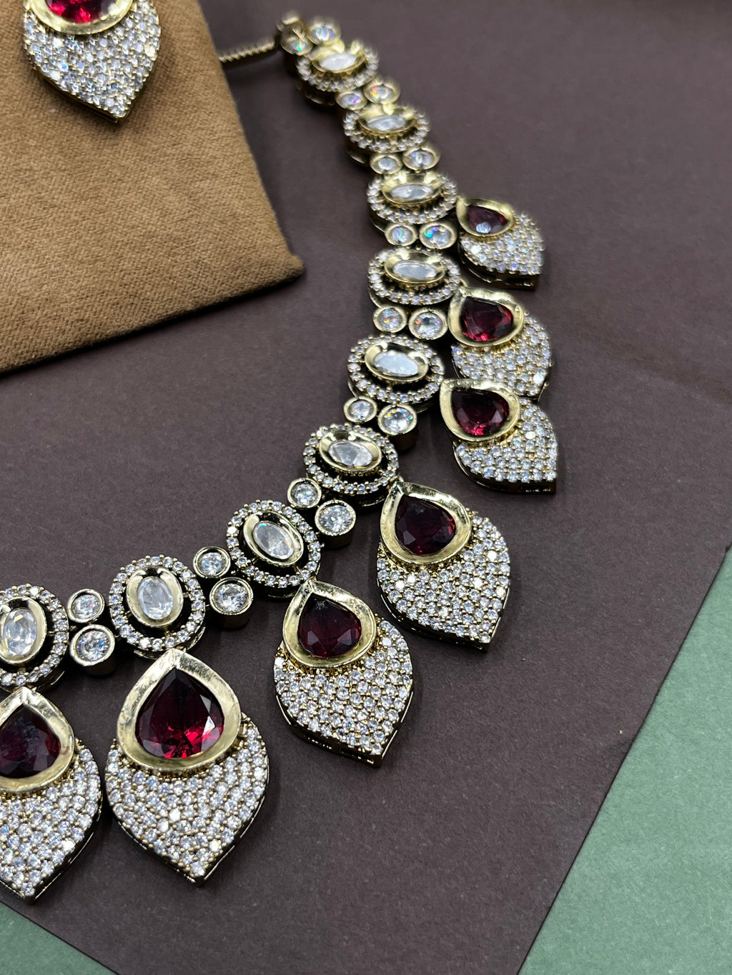 Raktima Moissanite Necklace Set