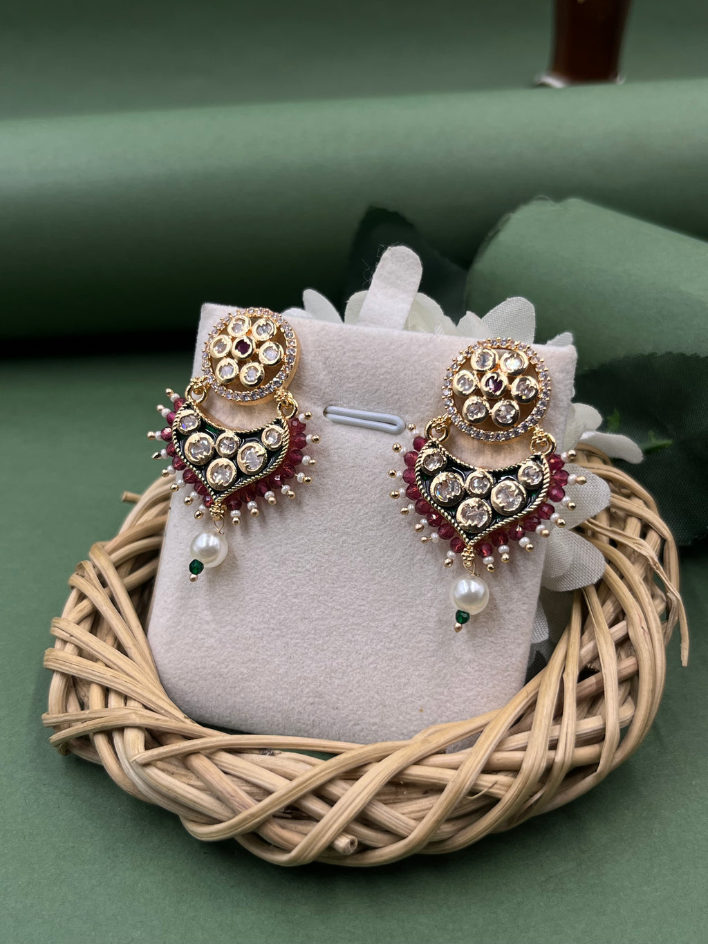 Aanya Glow Mozonite Earrings
