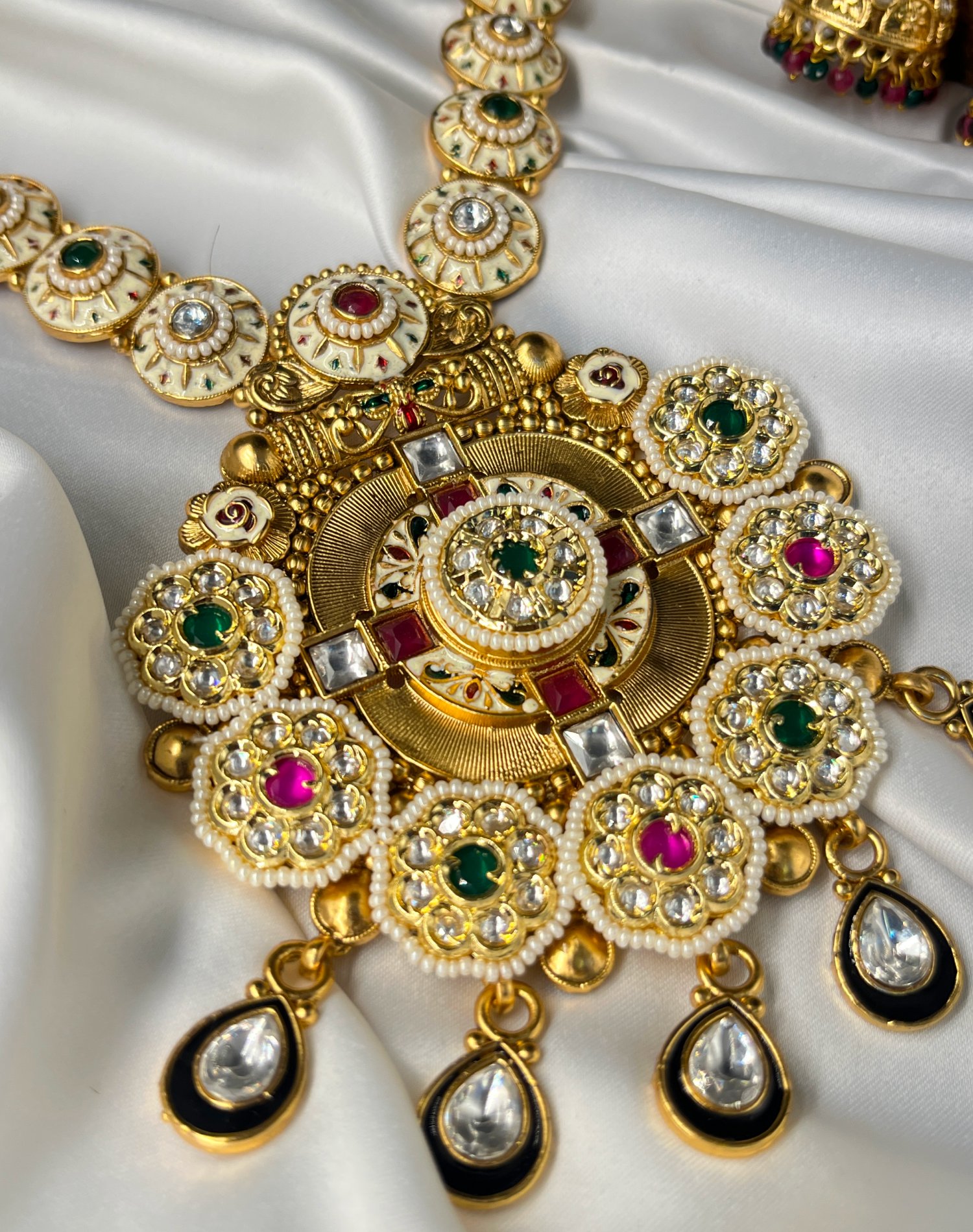 Anvika Temple Heritage Haaram Set