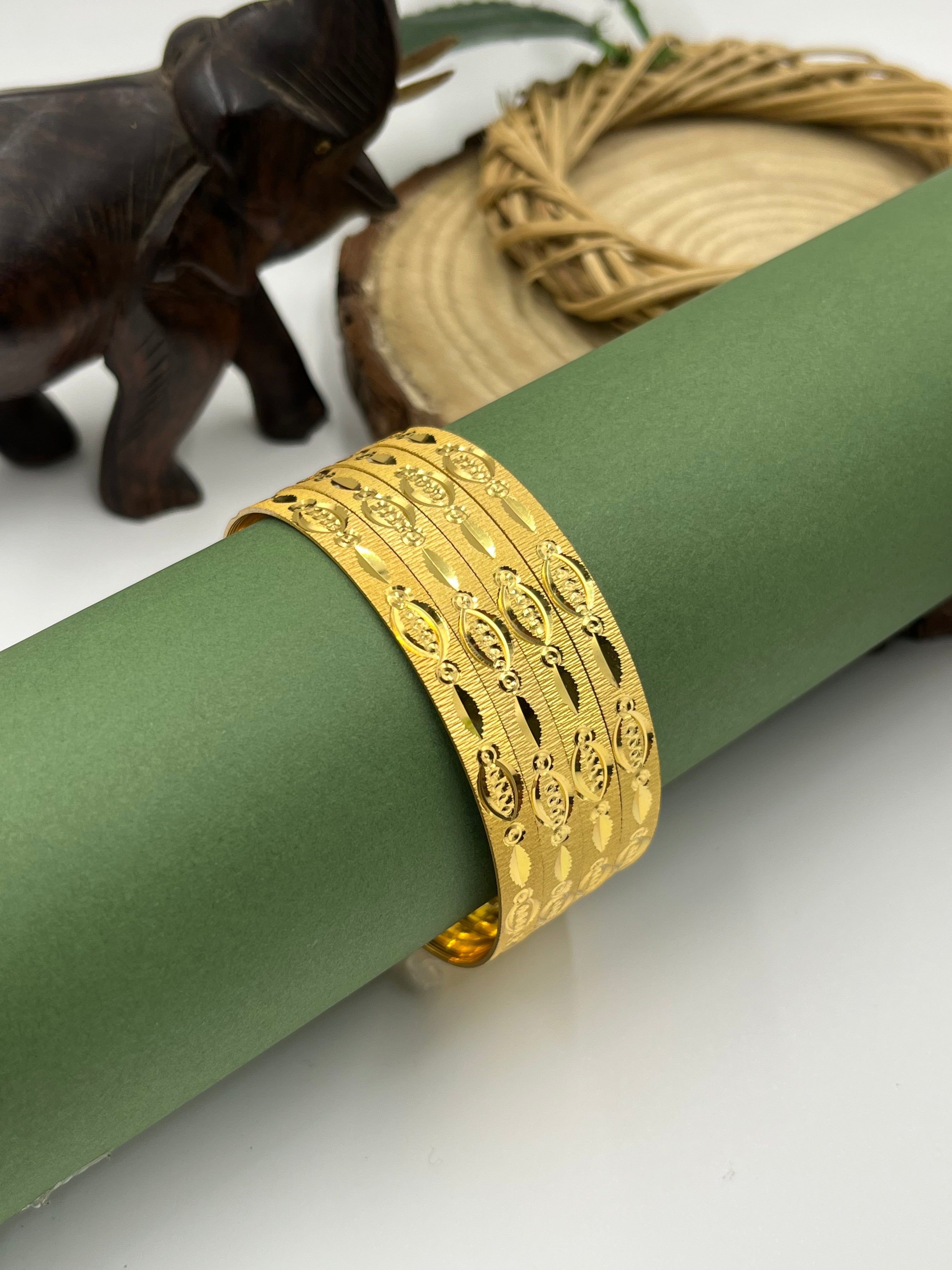 Sarnika Gold Bangle Set (4 Pieces)