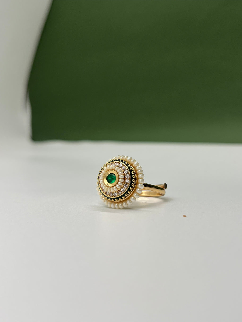 Eloria Blossom Mozonite Ring
