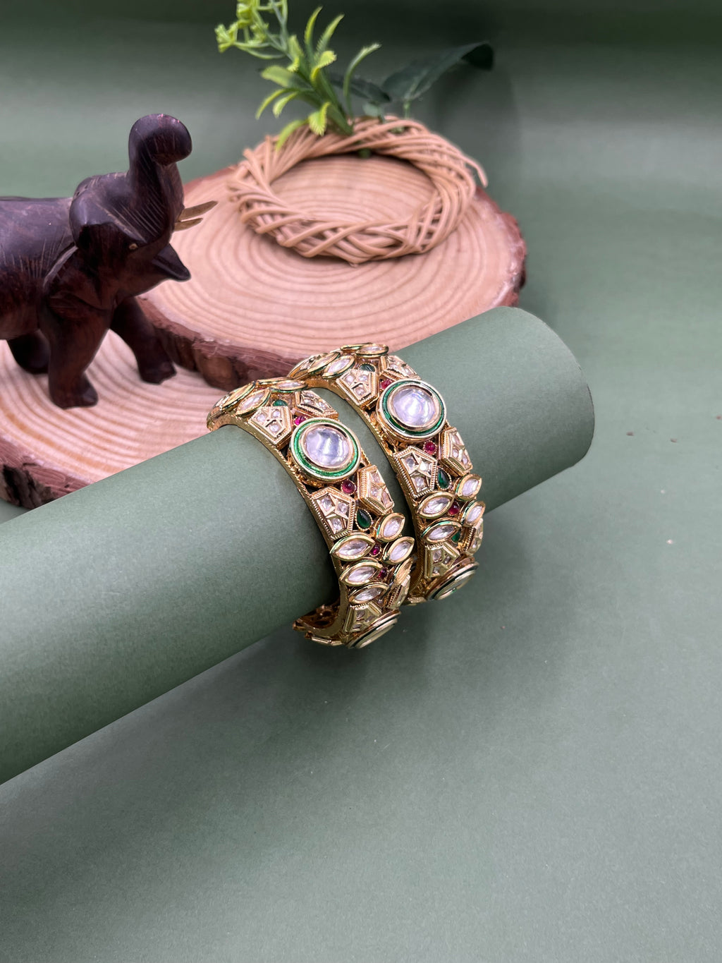 Rajwada Noor Kundan Bangles