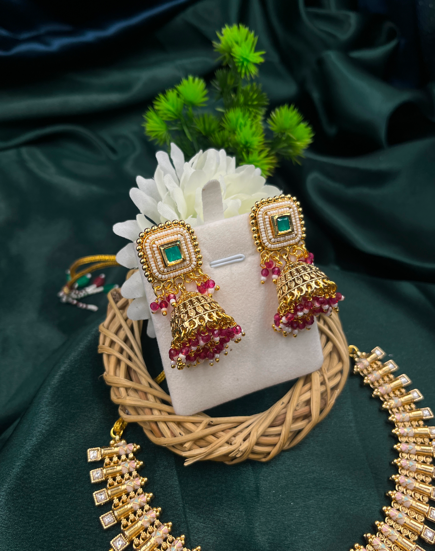 Emerald Royal Rajwadi Necklace Set