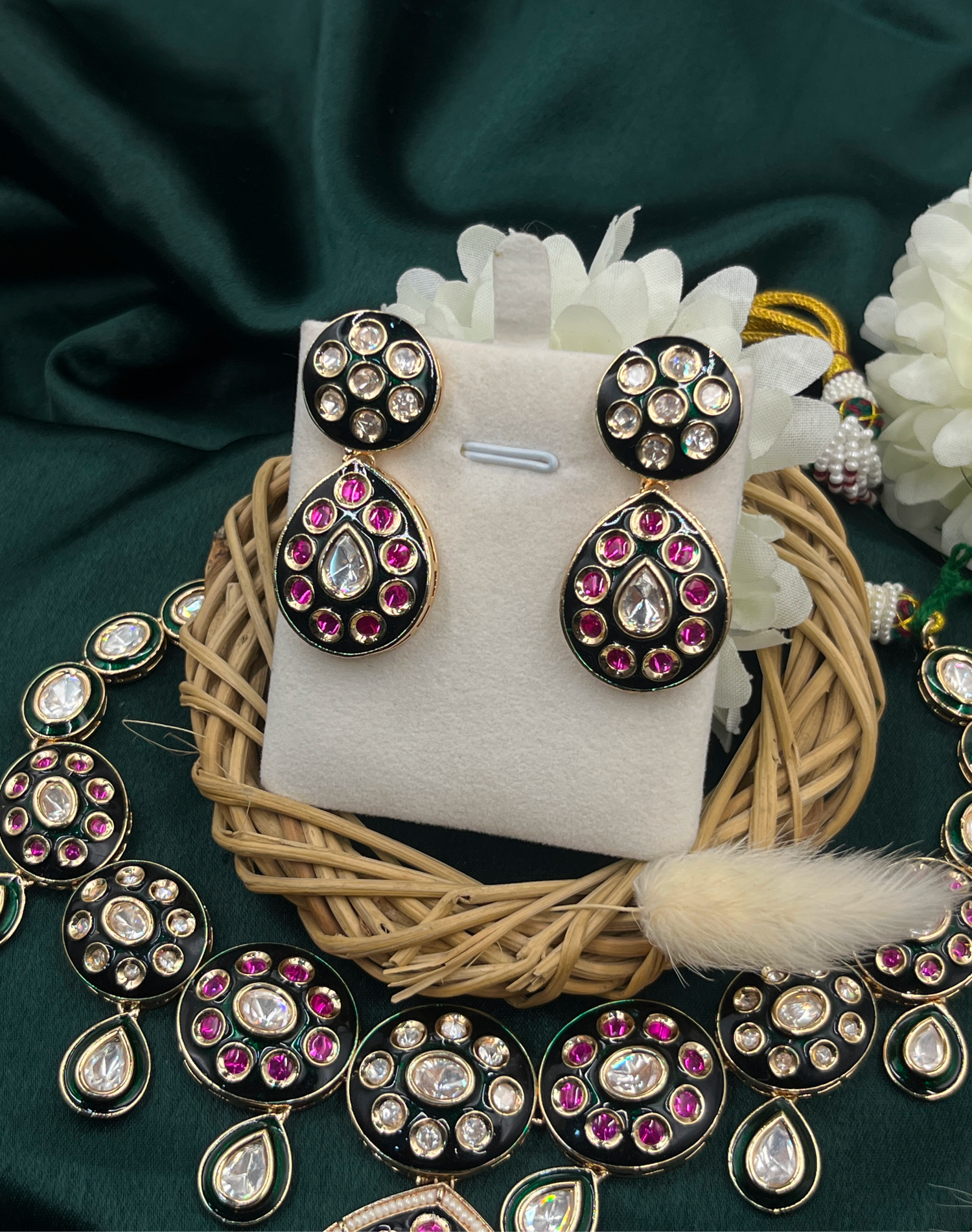 Noor-E-Nazakat Moissanite Kundan Set