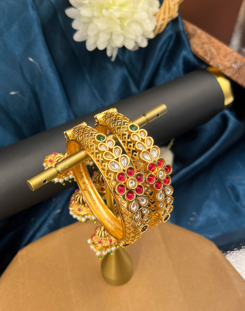 ROYAL TEMPLE JHUMKA BANGLES