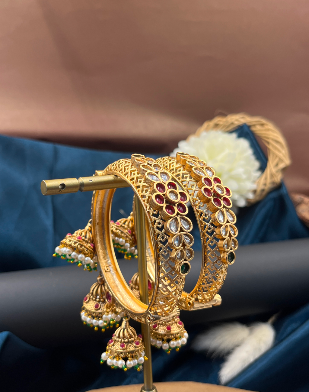 ROYAL TEMPLE JHUMKA BANGLES