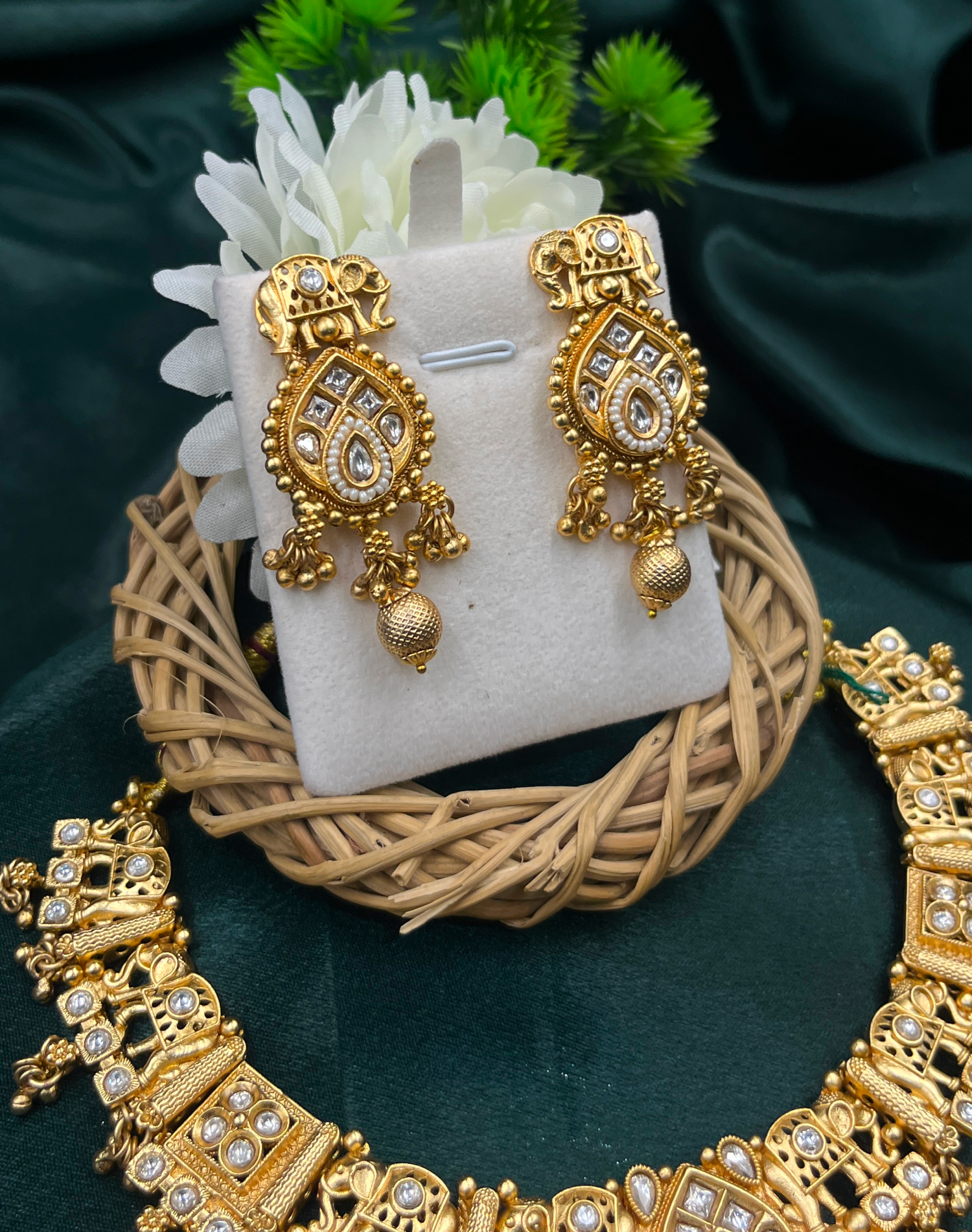 Rajeshwari Elephant Temple Necklace