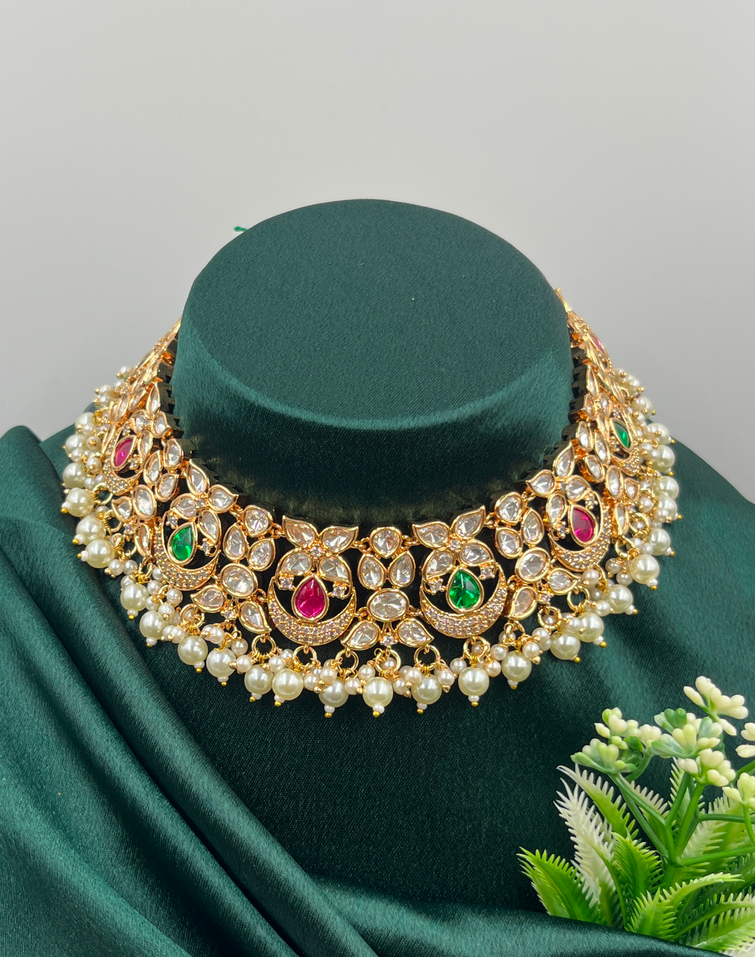 Rajwada Multicolor Kundan Bridal Set
