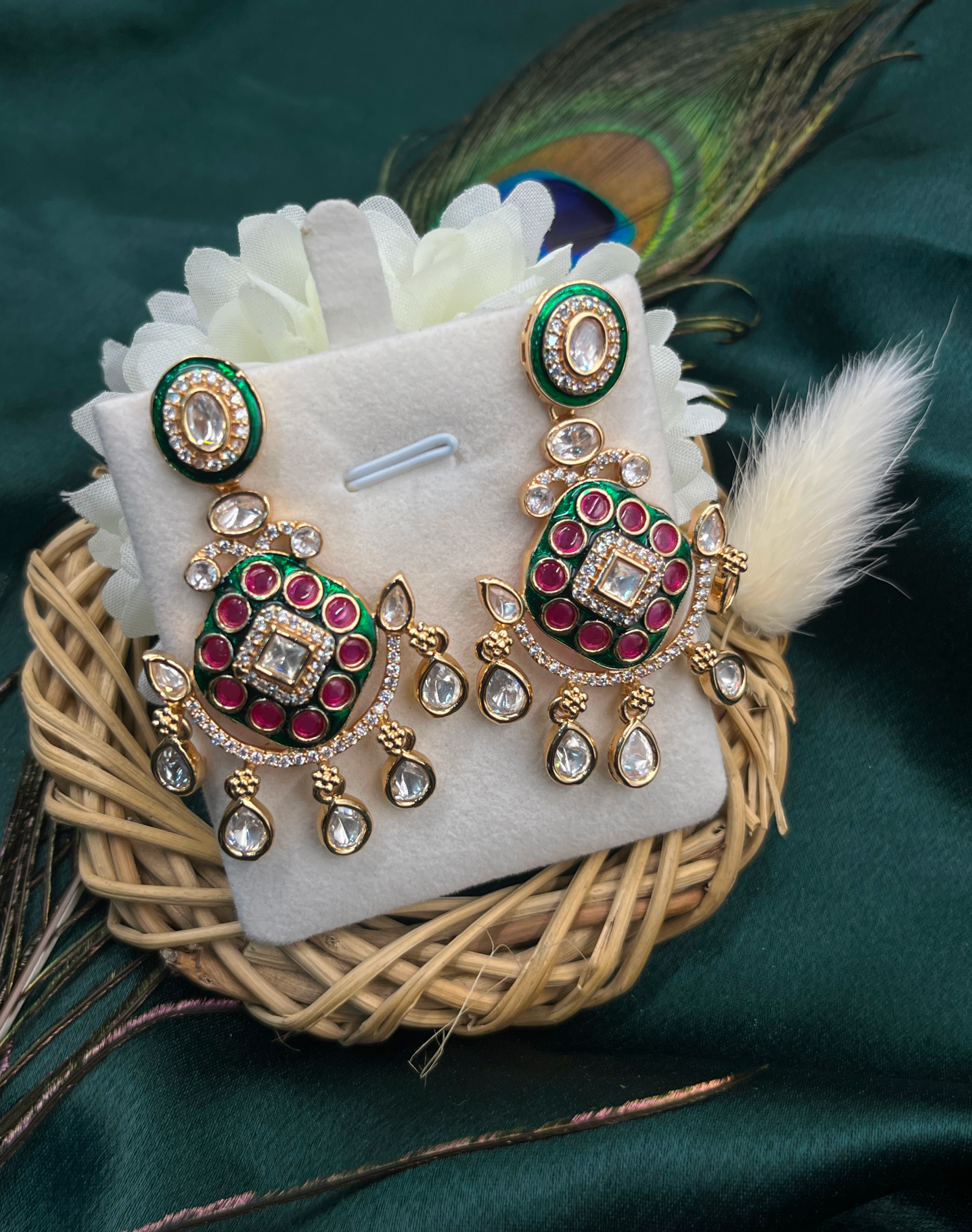 Rang-E-Noor Moissanite Kundan Set